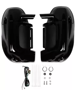 Lower Vented Fairing Speaker Glove Kit For Harley Touring Road Glide 83-13 Black - Picture 1 of 10