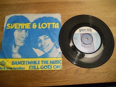 SVENNE & LOTTA DANCE (WHILE THE MUSIC STILL GOES ON 1974 NCB 7" POLAR Records DK - Image 1 of 3
