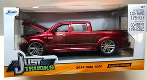 JADA TOYS JUST TRUCKS 2014 DODGE RAM 1500 RED CUSTOM EDITION 1:24 NIB  #93 - Picture 1 of 6