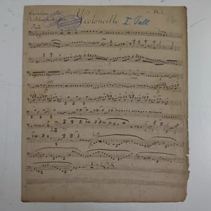 C M v WEBER DER BEHERRSCHER DER GEISTER cello part , antique music manuscript - Picture 1 of 1