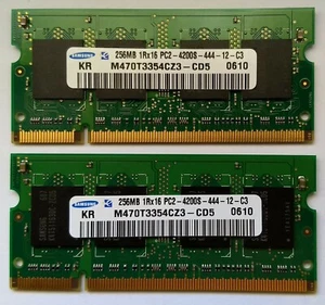 Samsung DDR2 SO-DIMM 512 MB (2x256MB) - Foto 1 di 1