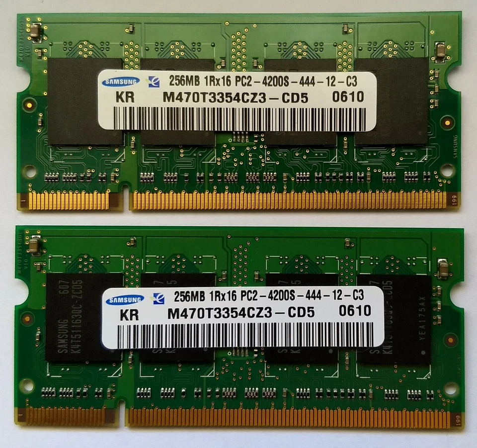 Samsung DDR2 SO-DIMM 512 MB (2x256MB) - Immagine 1 di 1