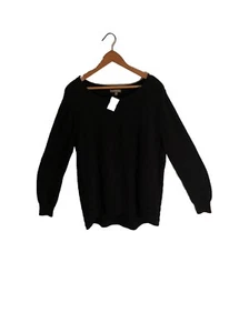 Lilla P Pullover Crew Sweater Black Size Large BNWT - Picture 1 of 7