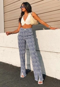 Princess Polly Jeans Danica Stripped Painted Denim Size 6 Boho - Picture 1 of 11