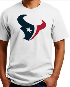 Houston Texans T-shirt. Gray, Khaki, White, Yellow. S -3X. Short & Long sleeve - Picture 1 of 10