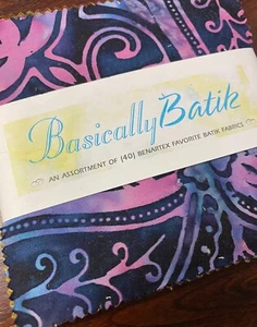 Benartex Basically Batik Charm Pack 40 - 5" Quadrate 100% Baumwolle - Bild 1 von 2