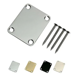 Stratocaster/Telecaster Compatible Neck Plate + Matching Screws - Picture 1 of 6