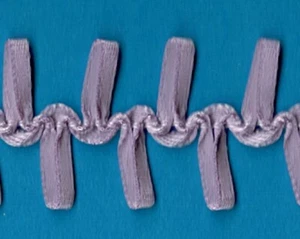5 Yards 1" Lavender Alternating Loops Trim 47168 - Picture 1 of 2