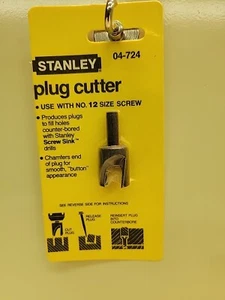 Stanley 04-724 No. 12 Plug Cutter #12 Screw Button Cutter NOS 1993 - Bild 1 von 8