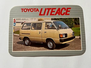 vintage card pocket calendar 1986 car toyota japan beige liteace cars #3914 - Picture 1 of 3