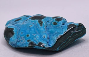 215g Sky Blue Chrysocolla w/ Malachite Freeform Polished Natural Mineral Mexico - Picture 1 of 5