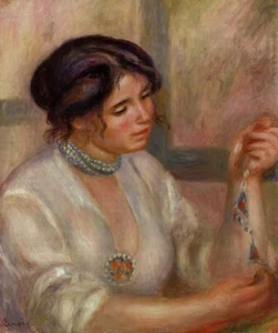 Pierre-Auguste Renoir Signed Oil Painting on Canvas 16x24 in Impressionism .. - Picture 1 of 3