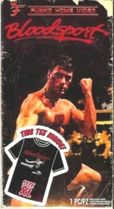 Men's Blood Sport Funko Home Video VHS Boxed Short Sleeve Tee Exclusive NIB - Picture 1 of 4