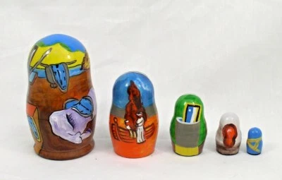 5 Piece Nesting Doll set after SALVADOR DALI - Image 1 of 2