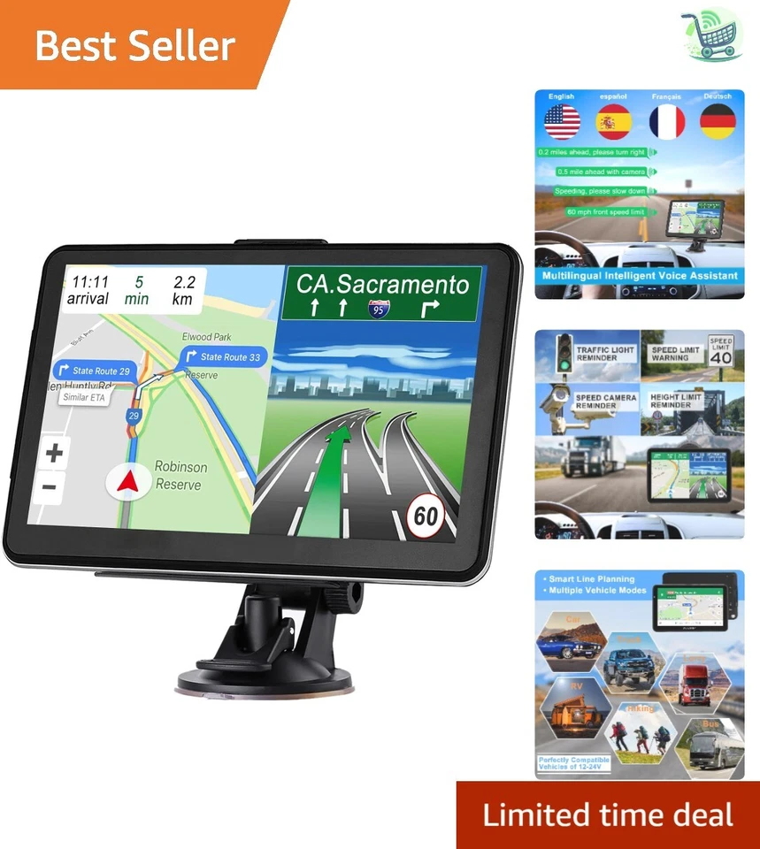 Advanced GPS Navigation for Trucks - 2024 Maps, Voice Alerts & Lifetime Updates - Image 1 of 4