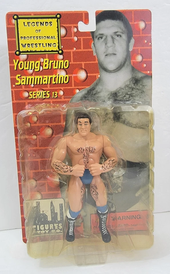 WWE Bruno Sammartino Signed Action Figure Legends of Professional Wrestling RARE
