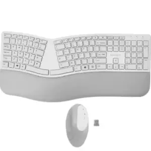 NEW Kensington Wireless Ergonomic Keyboard Mouse Combo Grey White Ergo - Picture 1 of 6