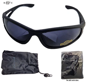 BELFE Sonnenbrille Unisex dunkle Linse mit Mikrofaseretui und Halswärmer - Bild 1 von 6