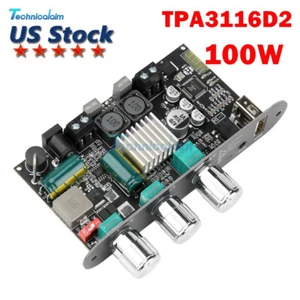 ZK-1001U 100W Mono Bluetooth Audio Power Amplifier Module Bass Treble TPA3116D2 - Afbeelding 1 van 21
