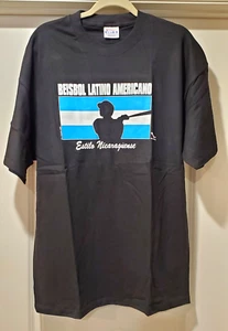 NICARAGUA Shirt Flag Baseball T-shirt Nicaraguan Flag Beisbol NEW XL Black - Picture 1 of 1