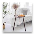 Small End Table, Outdoor Side Table, Indoor Accent Table Round Metal Bronze NEW