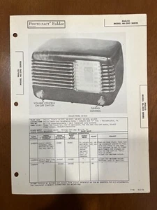 SAMS PHOTOFACT SERVICE MANUAL 1-24 PHILCO RADIO 46-200 - Picture 1 of 1