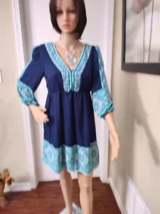 As U Wish Women Blue Casual Dress XS NWT Boho - Bild 1 von 10