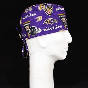 Baltimore Ravens Logo on Purple Theme Scrub Hat - Picture 1 of 1