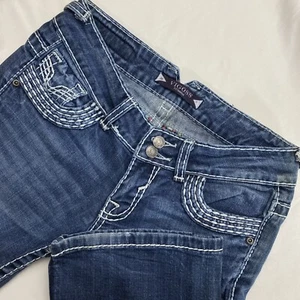 Vaqueros para mujer Vigoss corte bota 26/1 costuras gruesas altura baja bordados 30x30 - Imagen 1 de 23