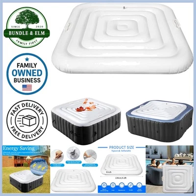 Cubierta inflable para bañera de hidromasaje PVC a prueba de viento a prueba de lluvia ahorro de energía 4,2 pies Foto 1 de 4