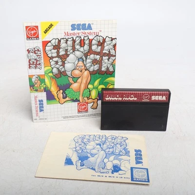 Chuck Rock Sega Master System Cart Man AND Cover Art - Image 1 of 4