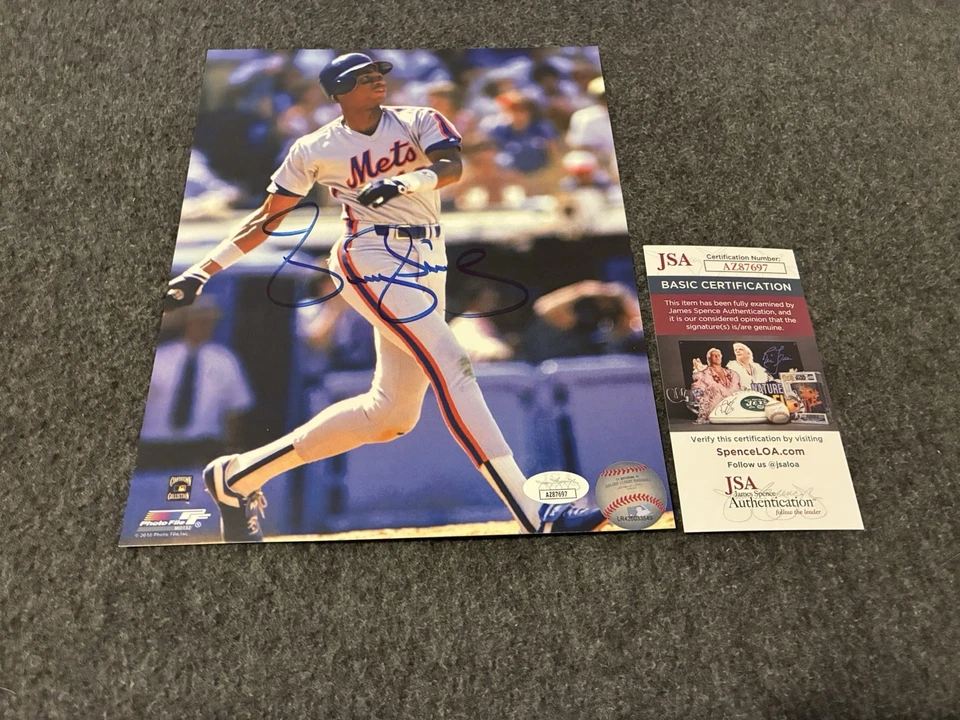 Darryl Strawberry Signed 8x10 Photo Jsa Coa New York Mets Autograph Full Sig - Image 1 of 1