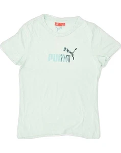 PUMA Womens Graphic T-Shirt Top UK 14 Medium Green Cotton AD62 - Picture 1 of 3