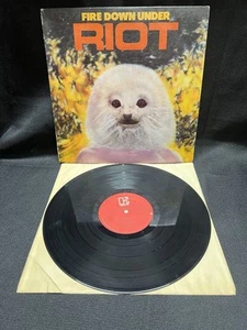 Riot - Fire Down Under Vinyl LP - 1981 First Press - Elektra 5E-546 - Picture 1 of 21
