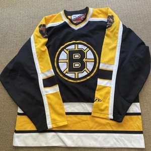 BOSTON BRUINS ProPlayer ICE HOCKEY JERSEY E Conf NHL Sz Large - Picture 1 of 7