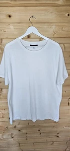Mr Marvis White Textured T-Shirt 2XL Organic Cotton - Picture 1 of 14