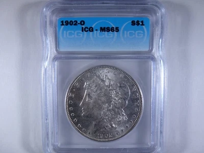 1902-O Morgan Silver Dollar graded MS-65 by ICG - Image 1 of 4