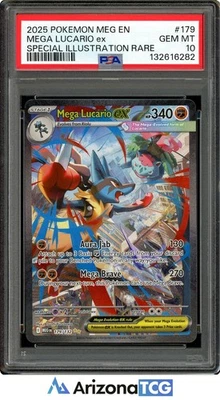 Pokemon 2025 Mega Lucario ex 179/132 SIR Mega Evolution GEM MINT PSA 10 - Image 1 of 3