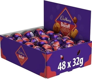 Full Box of 48 Cadbury Biscoff Chocolate Eggs 32g – Milk Chocolate with Biscoff - Picture 1 of 2