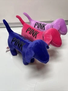 Plush Stuffed Pink Victoria Secret Pink Nation Puppy Dogs (3) - Picture 1 of 6