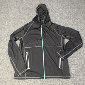 Tommy Bahama Jacket Mens Large Black IslandActive Full Zip Hoodie Performance - Picture 1 of 12