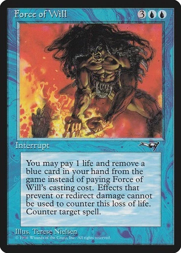 ** Force of Will - Alliances - Near Mint ** MTG Magic the Gathering ** Commander - Image 1 of 1