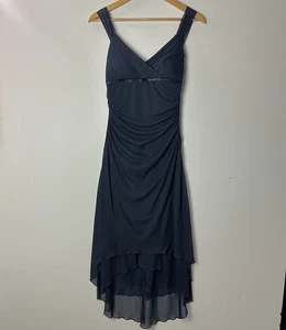 Vtg Ruby Rox Midi Dress Navy Blue Asymmetric 90s Y2K Fairy Grunge Whimsigoth M - Picture 1 of 16