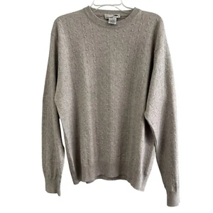 I. Levrieri Mens Large Cashmere Silk Gray Knit Crewneck Sweater Pullover Italy - Picture 1 of 4