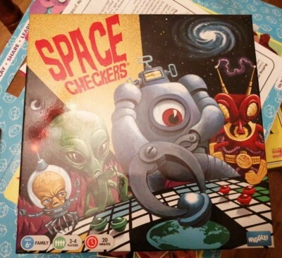 SPACE CHECKERS GAME COMPLETE LOVELY CONDITION WIGGLES 2012 SAVE EARTH STRATEGY - Image 1 of 4