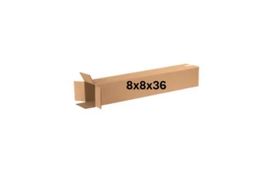 8" x 8" x 36" CARDBOARD BOX - 200 lb - SINGLE BOX - TALL - Image 1 of 4
