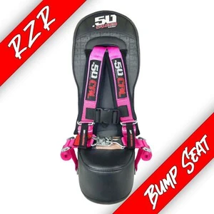 Middle Bump Bench 3rd Seat & Pink Harness Polaris RZR XP1000 S 900/1000 XP Turbo - Picture 1 of 11
