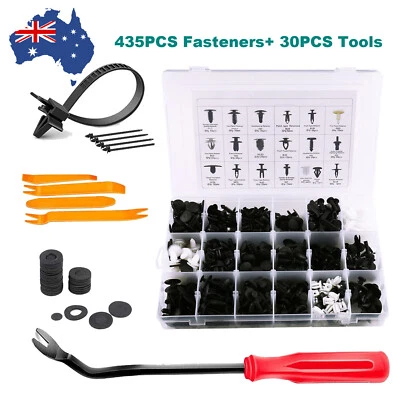 435pcs Car Bumper Push Pin Retainer Rivet Trim Panel Clips for Kia Hyundai Honda - image 1 of 4