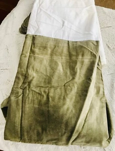 POTTERY BARN QUEEN SAGE GREEN VELVET BEDSKIRT - Picture 1 of 3