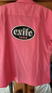 Exile motorcycles Woman's shirt SMALL - Rockabilly rock n roll hotrod - Picture 1 of 8